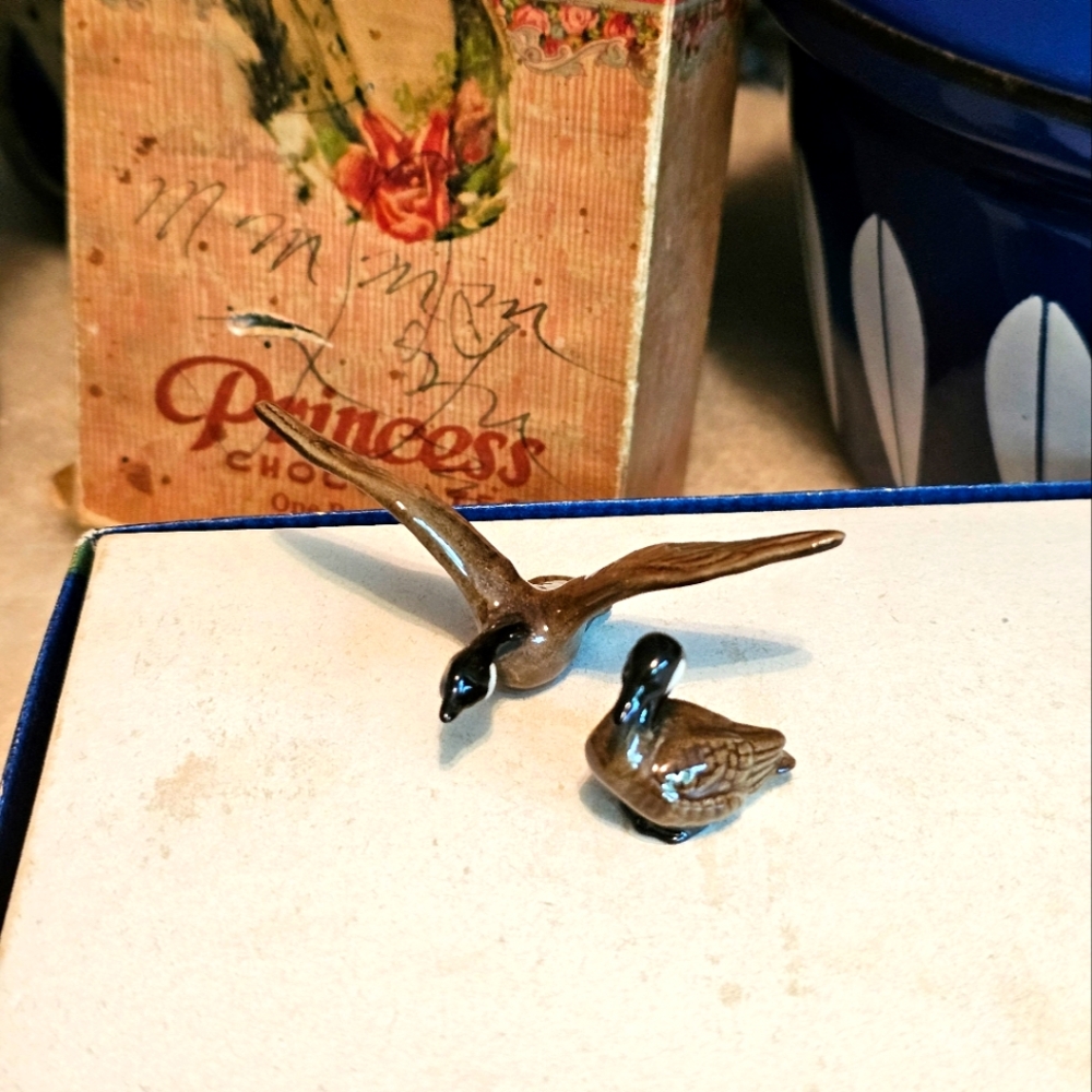 Vintage Miniature Hagen Renaker Canada Geese
